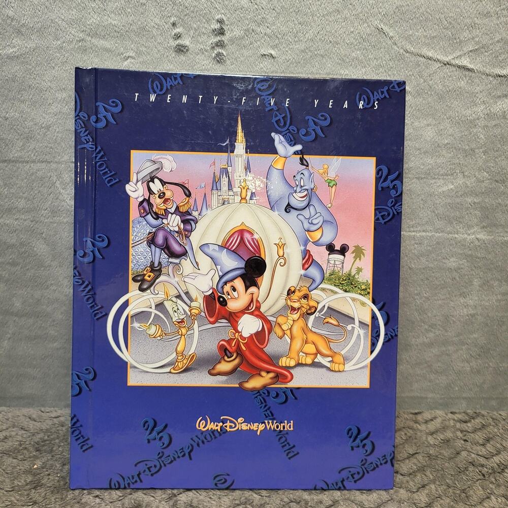 Vintage Remember The Magic Walt Disney World 25th Anniversary Hardcover Blue